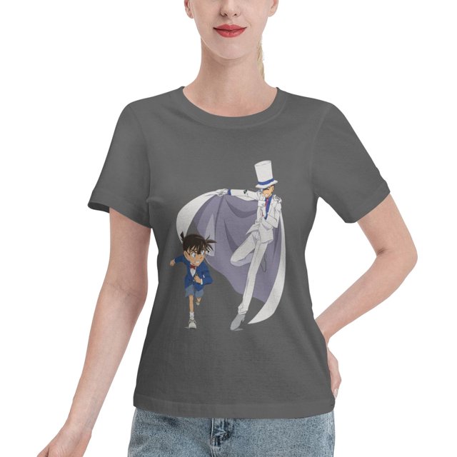 Women's Basic Short Sleeve T-Shirt Conan and Kaito Kidd