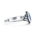 thumbnail image 2 of Vintage Style Marquise New Simulated Blue Lapis Ring Band 925 Sterling Silver Size 7, 2 of 6