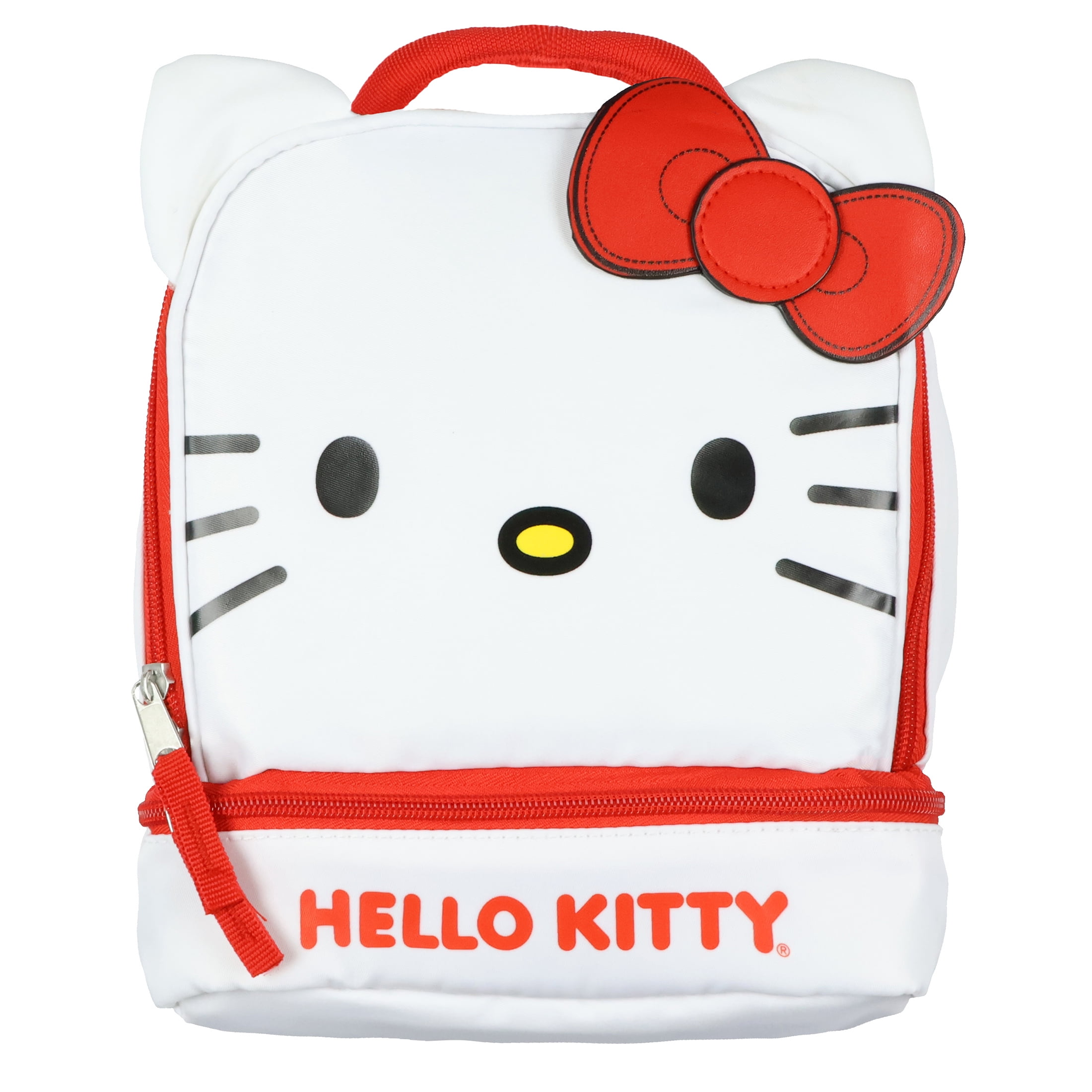 Sanrio Hello Kitty and Friends Lunch Box Dual Compartment Insulated Lunch Tote Bag (Hello Kitty) 10"
