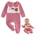 thumbnail image 5 of larppty Baby Girl First Christmas Outfit My 1st Christmas Newborn Romper Long Sleeve Jumpsuit Infant Santa Outfit, 5 of 7