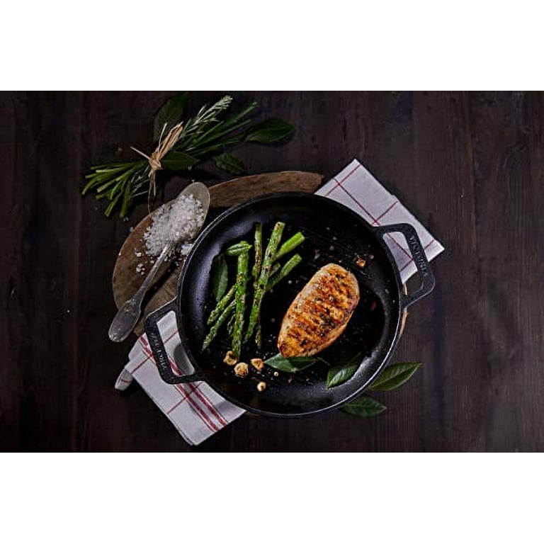 Victoria 10-Inch Cast Iron Grill Pan, Square Grill Pan Preseasoned with  Non-GMO Flaxseed Oil, Made in Colombia