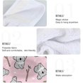 thumbnail image 5 of SKYSONIC 2 PCS Hanging Hand Towels Cartoon Koala Pink Hand Dry Towels for Kitchen & Bathroom,Hanging Towel Set with Hanging Loop, 12"x17", 5 of 6