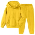 thumbnail image 3 of KAUOD Kids 2 Piece Joggers Set Half Zipper Cotton Hoodies Sweatpants Sweatsuits Boys Girls Plain Soft Pullover Sweatshirts, 3 of 8