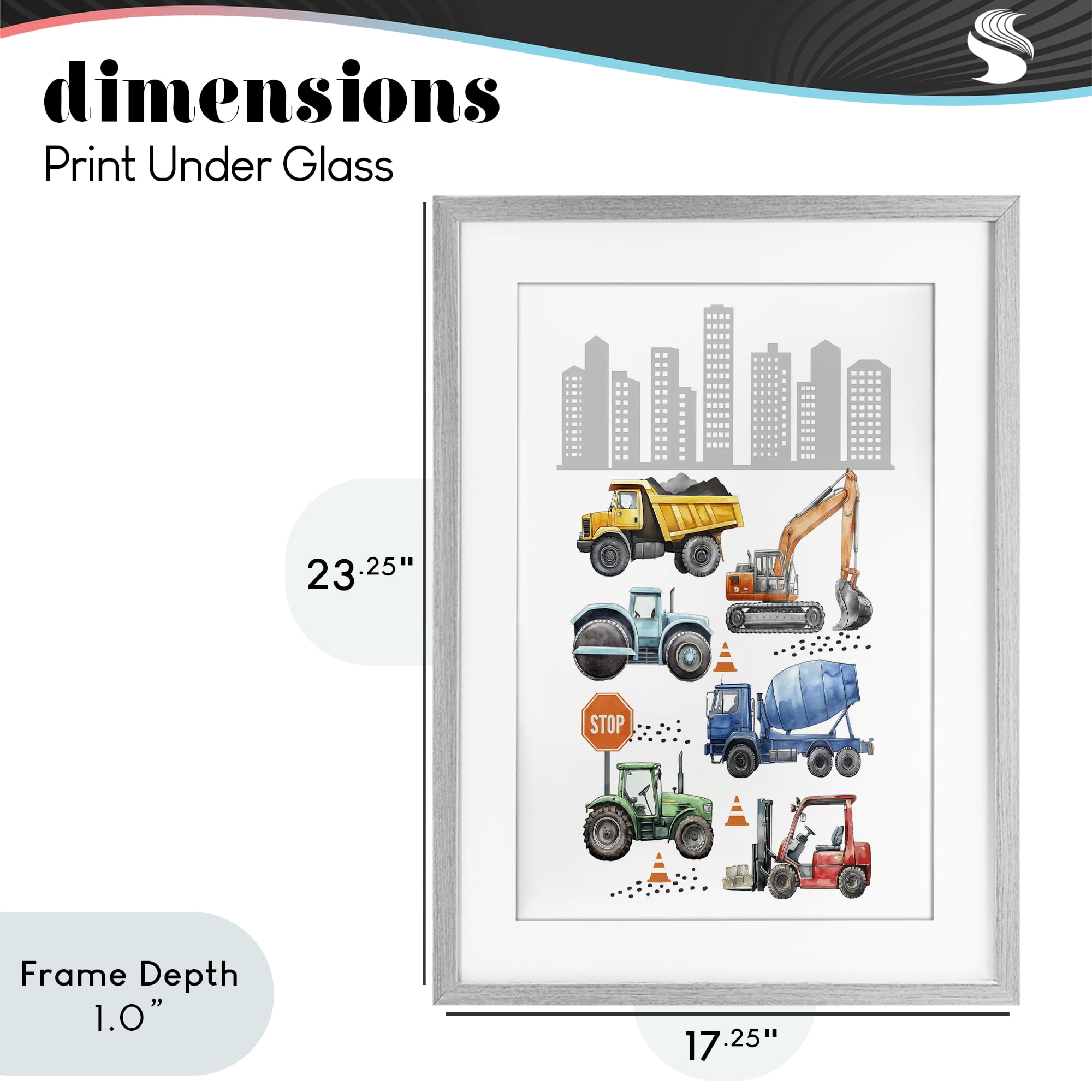 Stupell Industries City Keeps Moving Gray Framed Print Under Glass, design by Christine Simpson Art
