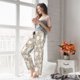 thumbnail image 5 of Fotbe Retro Bunny Flower Pantalones de Pijama para Mujer, Pantalones de Dormir, Pantalones Pj con Cordón y Bolsillos-XX-Large, 5 of 6