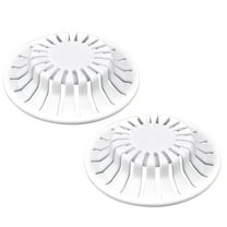 Danco Universal Bathroom Sink Suction Cup Hair Catcher Strainer, White, 2-Pack (10769)