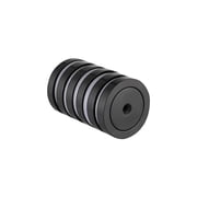 6 PC Epoxy Coated 1.42 inch / 36 mm Flat Base Neodymium Magnet Mounting Cups with Screws