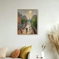 thumbnail image 3 of Nawypu  Vintage Framed Canvas Print Wall Art, Vintage French Cityscape Country Wall Art, Natural Scenery Wall Decor for Living Room, Office, Natural (Street Scene in Paris), 3 of 4
