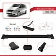 thumbnail image 3 of Compatible with Mercedes Vito 2 (W639) Pre-Facelift 2003-2010 FLY Model Car Roof Rack Cross Bar Black Aluminium 4 Bars, 3 of 7