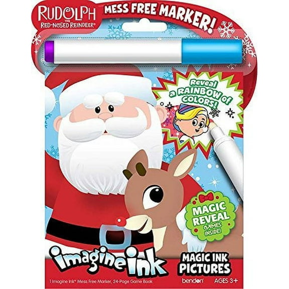 Rudolph the Red-Nosed Reindeer Imagine Ink Magic Pictures Activity Book