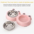 thumbnail image 5 of ZPAQI Double Dog Bowls Stainless Steel Pet Bowl Food Water Feeder for Cats Small Dogs, 5 of 14