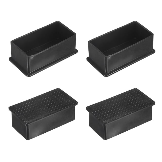 Uxcell 4-Pack Tapas de Pierna Rectangulares para Muebles, 1.57 x 3.15" (40 x 80mm) Tapas de Pierna para Sillas/Mesas/Camas