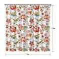 thumbnail image 2 of Floral Shower Curtain Watercolor Botanical Bathroom Decor Rustic Flower Design Fabric Bath Curtain for Tub Country Style Home Accessories with Hooks，72x72in, 2 of 5