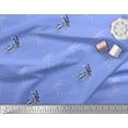 thumbnail image 2 of Soimoi Japan Crepe Satin Fabric Dragonfly & Texture Printed Fabric 1 Yard 42 Inch Wide, 2 of 3
