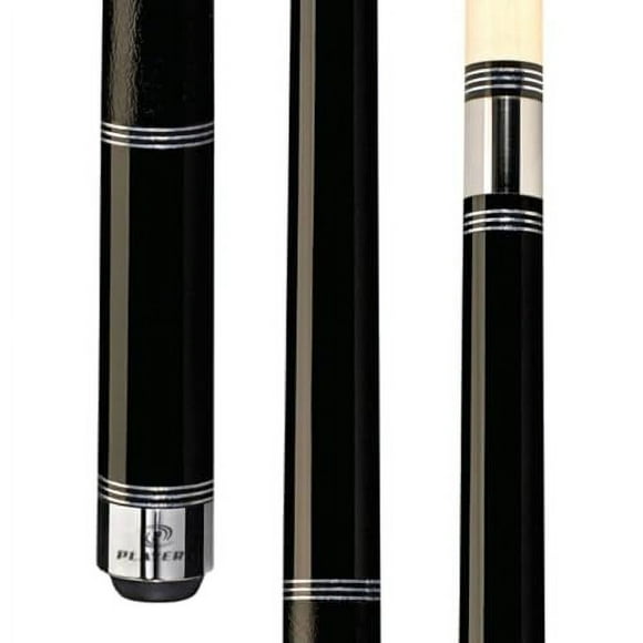 Players Bâton de Billard en Érable Dur Nord-Américain 2 Pcs de 58 Pouces, Midnight Black, 19oz