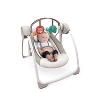 Ingenuity Soothe N Delight 6-Speed Portable Baby Swing with Music - Cozy Kingdom, Ages 0-9 Months, Unisex