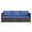 Navy, variant on Patiojoy 3-Piece Outdoor Wicker Sectional Sofa Set PE Rattan Modular Couch with Thick Cushions Grey