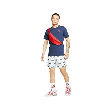 Nike Sportswear Allover Print Woven Mens Active Shorts Size Xxl Color: White/Black