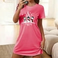 thumbnail image 5 of Somuwie Large size short Halloween women's nightdress with chest print round neck short sleeves short nightdress, 5 of 5