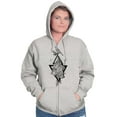 thumbnail image 4 of Bird Triangle Rose Floral Spiritual Womens Plus Size Graphic Zipper Hoodie Brisco Brands 4X, 4 of 5