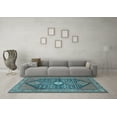 thumbnail image 3 of Ahgly Company Indoor Rectangle Persian Light Blue Traditional Area Rugs, 5' x 7', 3 of 4