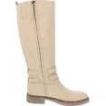 thumbnail image 2 of Sam Edelman Freda Eggshell Nude Leather Buckle Flat Knee High Riding Boots, 2 of 3