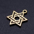 thumbnail image 2 of 5Pcs 201 Stainless Steel Star Pendants Golden Jewelry Findings for Jewish Star of David Pendant Decoration for Necklace Bracelet Jewelry Making 16x12x1mm Hole: 1.5mm, 2 of 2
