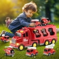 thumbnail image 4 of Toddler Truck Kids Fire Car Toys for 3 4 5 6 7 Boys - 5 Pack Friction Power Vehicle Truck Toys for Toddlers 1-3, Boys Toys Christmas Birthday Gifts for Boys Girl Age 3-9, 4 of 7