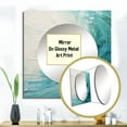 thumbnail image 3 of Designart "Spiraling Tranquil Teal Twist" abstract spirals Square Mirror For Wall Decor - Large Blue Square Mirror Printed Wall Decor - Modern Square Living Room Mirror, 3 of 5
