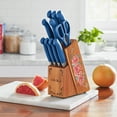 thumbnail image 3 of The Pioneer Woman 11-Piece Stainless Steel Knife Block Set, Dark Blue, 3 of 8