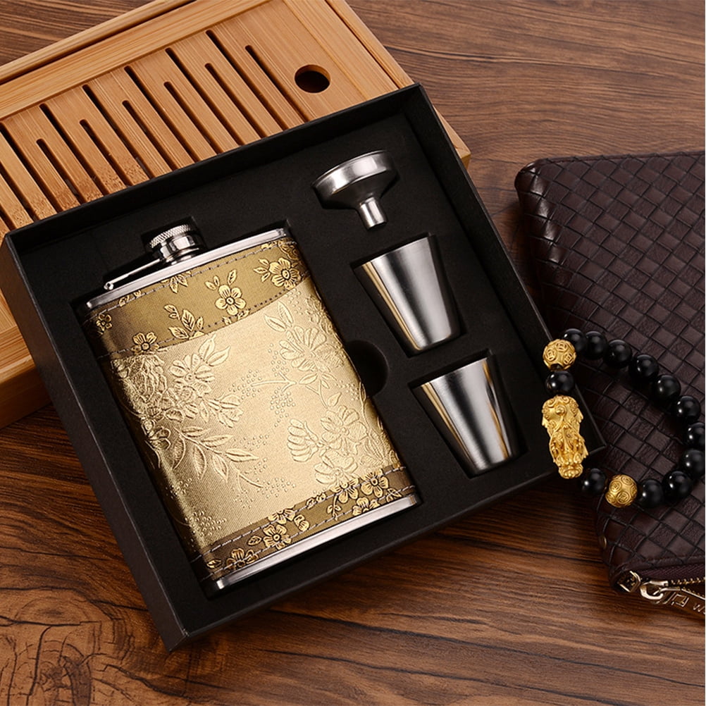 NUOLUX Flask Hipflask Metalportable Mini Bottle Travel NUOLUX Flask Hipflask Metalportable Mini Bottle Travel