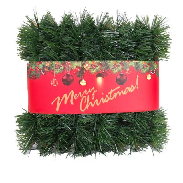 COM1950s Christmas Decorations for the Home, Christmas Decorations for Room, Christmas Woolen Christmas Wreath Green Rattan Pull Ribbon Wedding Holiday Decoration, Natural Christmas Decorations