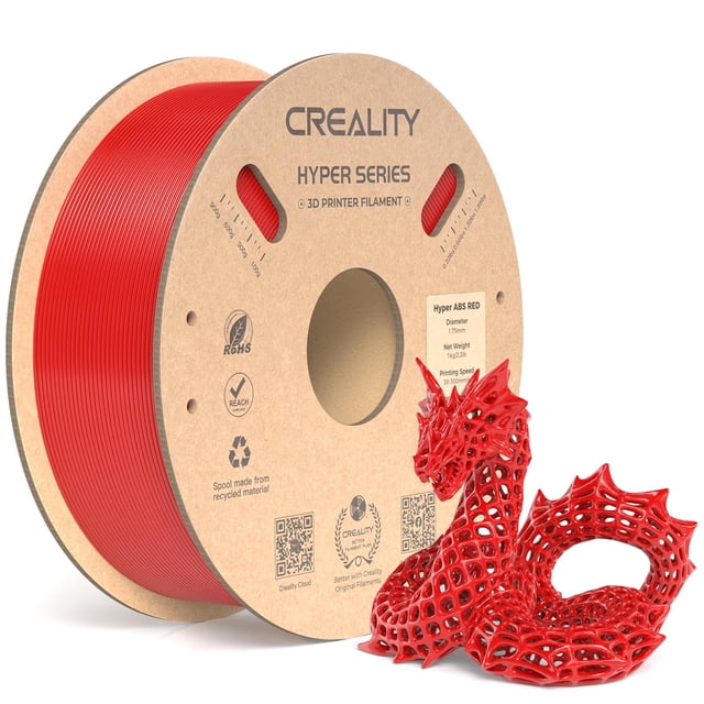 Filamento para impresora 3D Creality Hyper ABS, 1,75 mm, 1 kg (rojo)