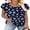 Navy Blue-daisy, variant on Women's Summer Tunics Short Sleeve Casual Tops Loose Comfy Tshirts Lightweight Cute Blouse