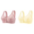 thumbnail image 1 of (2-Pack) Rinsvye Womens No Steel Ring Womens Bras Push Up Padded Front Close Bra T Support Bra Back Plus Size Seamless Sports Bra Padded Unlined Bra for Large Womens Bras Push Up No Underwire Bust, 1 of 9