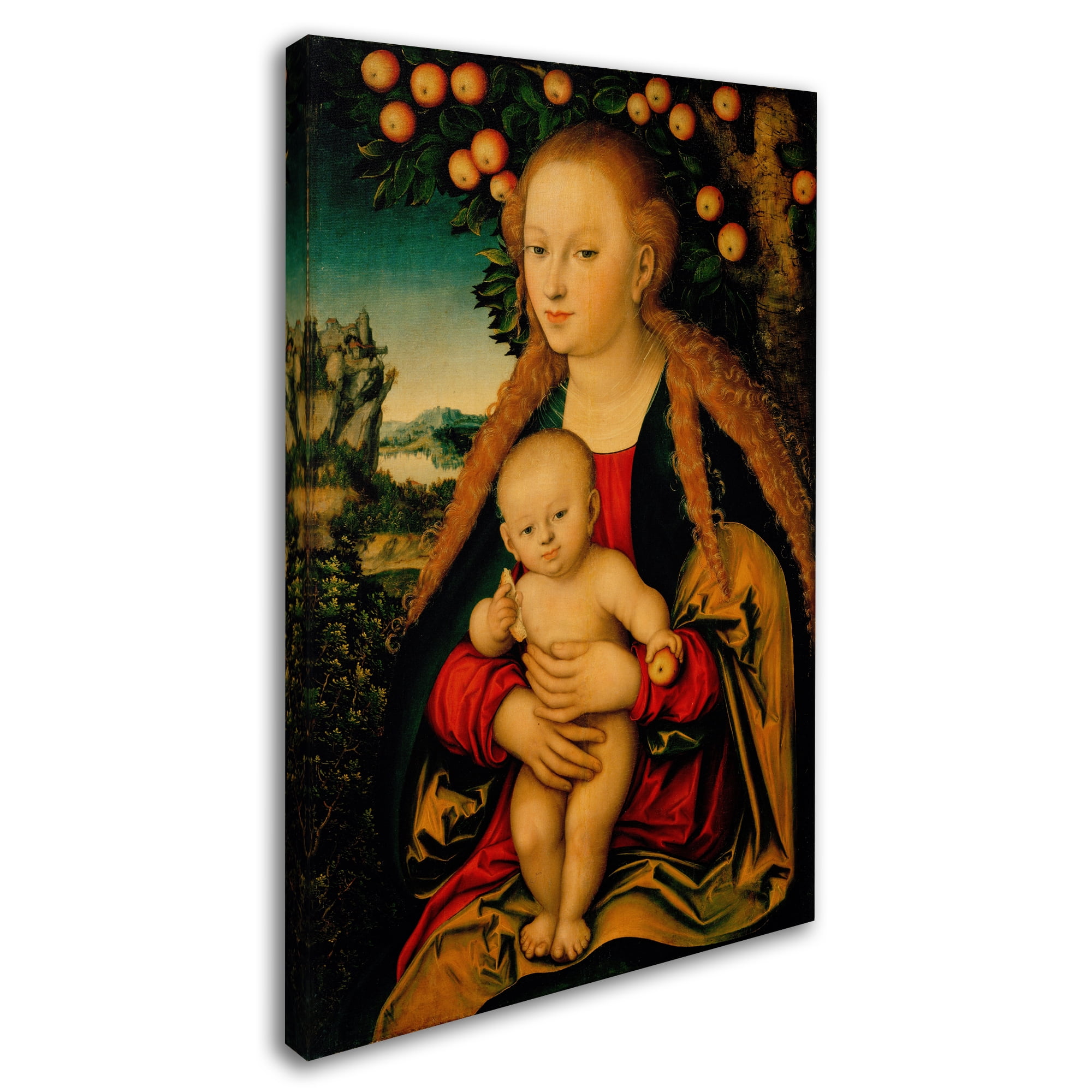 Cranach 'The Virgin And Child Under An Apple Tree' Canvas Art