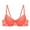 Orange, variant on Yyeselk Women's Mesh Lace Bra Underwire Full Coverage Push Up Bra Full Support Bra Adjustable Strap Comfort Everyday Bras Wine M