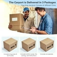 thumbnail image 5 of Costway 10.2' X 20.4' Heavy-Duty Carport Car Canopy Shelter Outdoor Portable Garage Door, 5 of 8