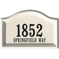 thumbnail image 1 of QualArc CCAB-ARC-TRAV-BT 20 in. Engraved Arch Travertine Style Cast Concrete Address Block in Burnt Tuscan Color, 1 of 1