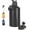 Black, variant on Gallon Water Bottle with 2 Lids (Straw & Spout), 304 Stainless Steel Water Jug with Handle and Wide Mouth, 1 Gallon Vacuum Double Walled Jug for Sports, Outdoors, Pink, 128 oz