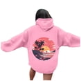 thumbnail image 1 of 2025 Sweat à Capuche Imprimé Lettre pour Femmes Robe à Capuche à Manches Longues avec Poches, 1 of 7
