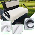thumbnail image 5 of Golf Cart Seat Covers for 2 Seater,Cream Geometric Microfiber Cart Seat Towel Blanket,Modern White Stripe Abstract Distortion Art Absorbent NonSlip Bench Seats Protector for Golf Course 51"x31", 5 of 9