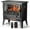 Black, variant on TURBRO Suburbs 25" WiFi Electric Fireplace Infrared Heater with Crackling Sound, Freestanding Fireplace Stove with Adjustable Flame Effects, Overheating Protection, Timer, Remote Control 1400W