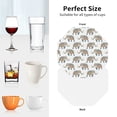 thumbnail image 6 of Naloa Indian Elephant Leather Coasters for Drinks, Durable Drink Coasters 4 Set for Tabletop Protection, Luxurious Home Décor and Housewarming Gift ( {designName})Octagon, 6 of 6