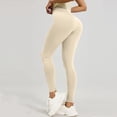 thumbnail image 4 of High Waisted Leggings for Women Tummy Control Fitness Seamless Yoga Pants Stretchy Soft Workout Leggings Beige 3XL, 4 of 6