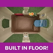 Step2 Neat & Tidy Cottage II Brown Playhouse Plastic Kids Outdoor Toy