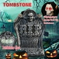 thumbnail image 6 of Pompotops Halloween Tombstone Decoration With Scary Sounds Glowing Sound Effects Tombstone For Party Halloween Patio Indoor And Outdoor Decoration, 6 of 7