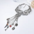 thumbnail image 6 of Boho Geometric Tassel Necklace Vintage Style Silver Tone Alloy Jewelry Accessory for Women Statement Fashion, 6 of 8