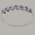 thumbnail image 3 of LBG British Made 14k White Gold Natural Amethyst Womens Promise Ring - 33 size options - Size 7.75, 3 of 9