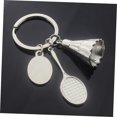 thumbnail image 4 of WASHWEPE Sports Style Keyring 1Set Badminton Ball and Racket Shape Metal for Athletes, 4 of 5